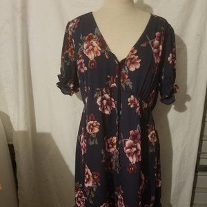 Xhilaration Navy Floral Dress XL NWT